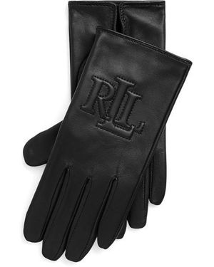 Ralph Lauren Logo-Embossed Gloves - Black