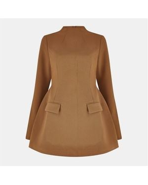 Odd Muse Long Sleeve Mini Dress - Brown