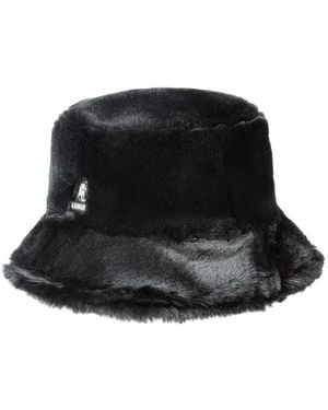 Kangol Faux Fur Bucket Hat - Black