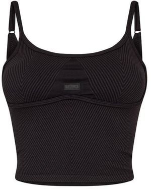 Tala Sculpt Seamless Contrast Rib Vest Vintage - Black