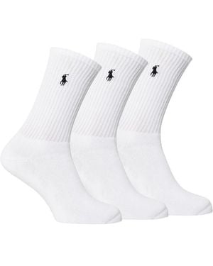 Polo Ralph Lauren 3-Pack Pp Crew Socks - White