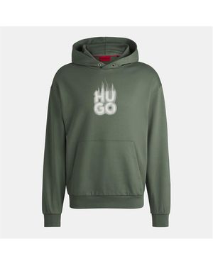 HUGO Defino Cotton Hoodie - Green