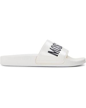 Moschino Slider Slippers - White