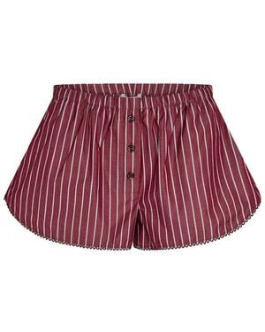 ANDAMANE Arabella Boxer Woven Shorts - Red