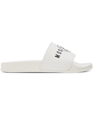 Moschino Slider Slippers - White