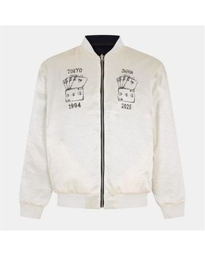 Neighborhood Reversible Souvenir Bomber Jacket - White