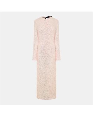 Ganni Sqn Long Maxi Dress - Pink