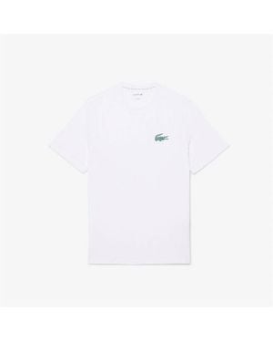 Lacoste Small Croc Pyjama Short Sleeve Top - White