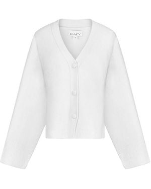 Raey V-Neck Cardigan - White