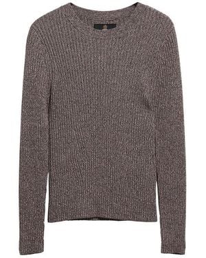 Barbour Varano Cotton Crew-Neck Long-Sleeve Fine-Knit Slim-Fit Jumper - Grey
