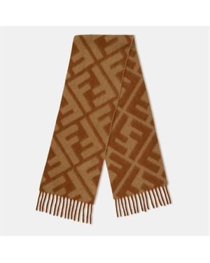 Fendi Alpaca Midweight Scarf - Brown
