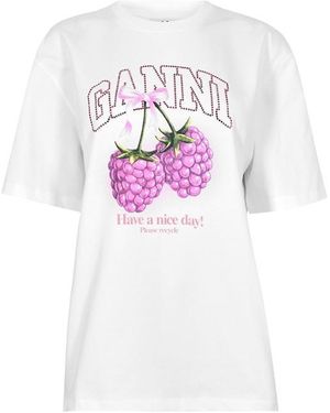 Ganni Baby Tee - White