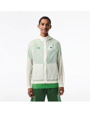 Lacoste Roland Garros Lightweight Half-Zip Rain Anorak - Green