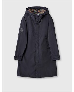 Pretty Green Feltham Military-Inspired Hooded Parka - Blue