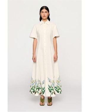 Clea Myra Shirt Dress - White