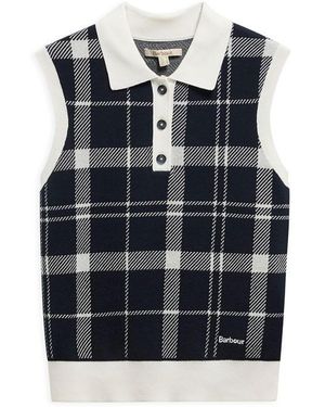 Barbour Knitted Short Sleeve Polo Shirt - Blue