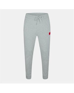HUGO Doak Closed Hem Jogging Bottoms With Logo Detail - Grey
