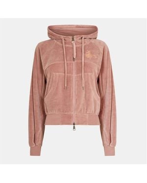 Vivienne Westwood Viv Velour Full Zip Hoodie - Pink