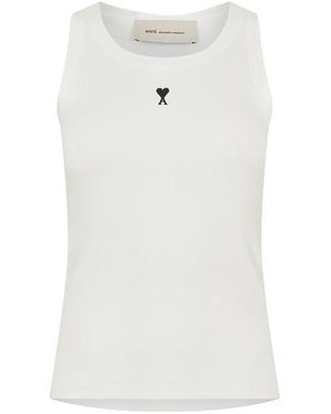 Ami Paris De Caur Tank Vest - White