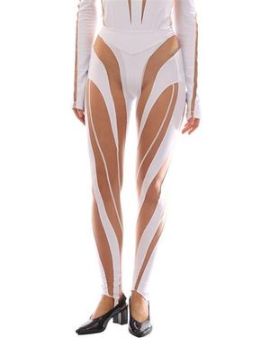Mugler Spiral Leggings - Blue
