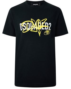 DSquared² Dsq Sig Logo Tee Sn63 - Black