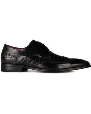 Jeffery West Scarface Leather Oxford Shoes - Black