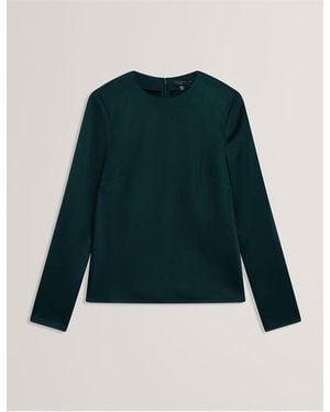 Ted Baker Mesh Long Sleeve T-Shirt - Green