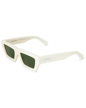 Off-White c/o Virgil Abloh Manchester Sun Rectangle Sunglasses - Green