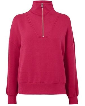Varley Hawley Half Zip Sweatshirt - Pink