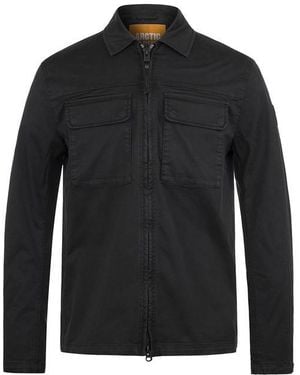 ARCTIC ARMY Narvik Long Sleeve 2 Pocket Overshirt - Black