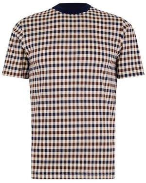 Aquascutum Check Tee - Black