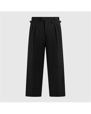 Manière De Voir Relaxed Fit Pleated Tailored Trousers - Black
