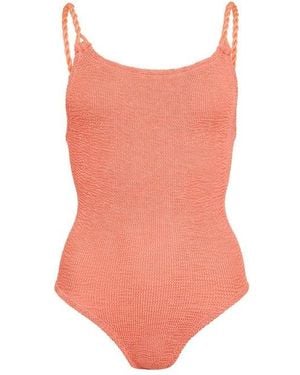 Hunza G Camille Swim Scoop Neck Swimsuit - Orange