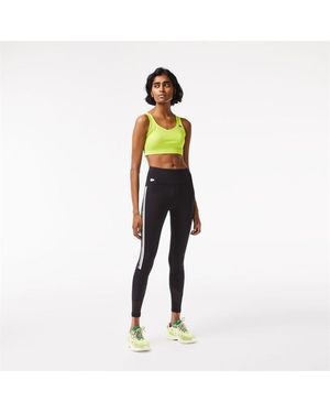 Lacoste Logo Stripe Leggings - Black