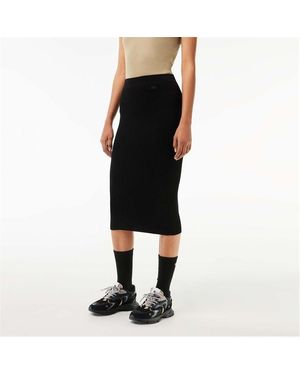 Lacoste Seamless Knit Penicl Skirt - Black