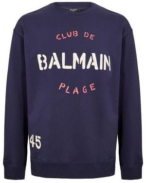 Balmain Crew Sweatshirt - Blue