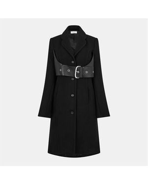 Off-White c/o Virgil Abloh Off Belt Coat - Black
