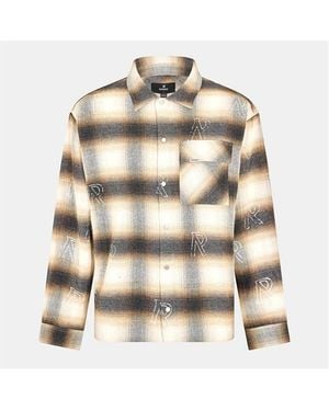 Represent Long Sleeve Patterned Shirt - Natural