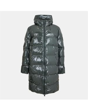 Rains Alta Longer Waterproof Hooded Long Puffer Jacket - Grey