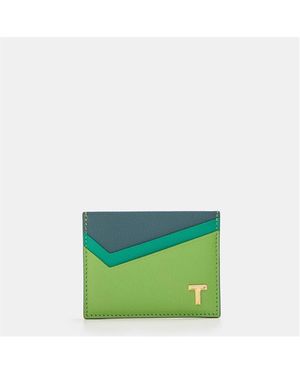Tiffany & Co. T Cardigan Cas 99 Compact Minimalist Card Holder - Green