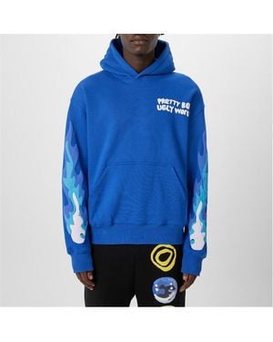 PRETTY BOY UGLY WORLD Flame Hoodie - Blue