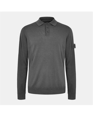 Stone Island Ghost Ghost Knit Polo - Grey