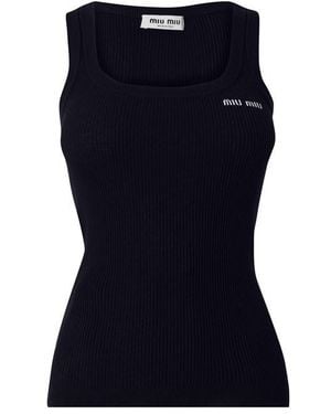 Miu Miu Miu Rib Tank Ld64 - Blue