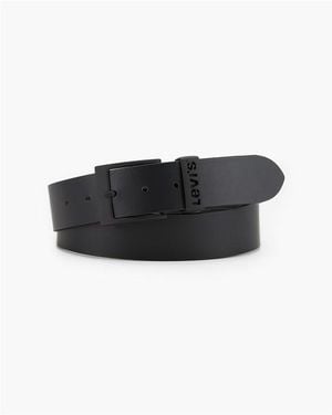 Levi's Ashland Metal Harness Leather Belt - Black
