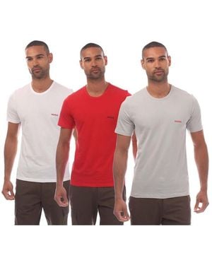 HUGO 3 Pack Of T-Shirts - Red