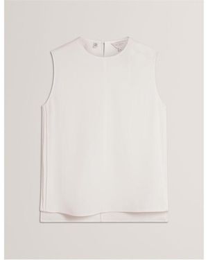 Ted Baker Woven Sleeveless Shirt - White