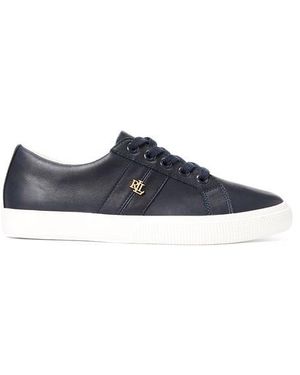 Ralph Lauren Janson Leather Trainers - Blue