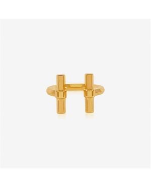Rachel Jackson Adjustable T-Bar Band Ring - Metallic