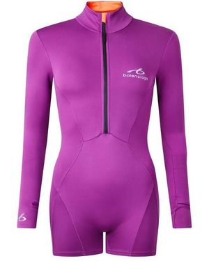 Balenciaga Bal Lng Slv Bodysuit Ld64 - Purple