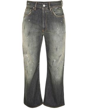 Acne Studios Trafalgar Relaxed Fit Wide Leg Jeans - Grey